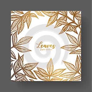 Gold design template for wedding invitations, greeting cards, labels, packaging design, frame for inspirational quotes