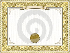 Gold detailed certificate