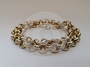 Gold Diamond cut belcher chain