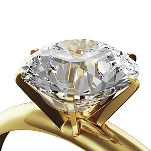 Gold diamond ring