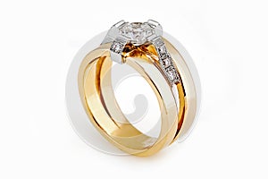 Big gold diamond ring