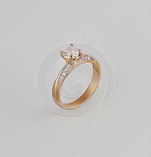 Gold and Diamond Ring - Wedding