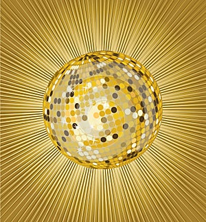 Gold disco ball