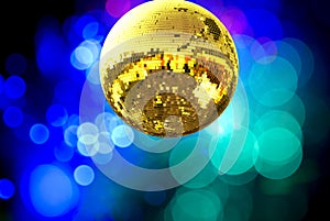 Gold disco ball