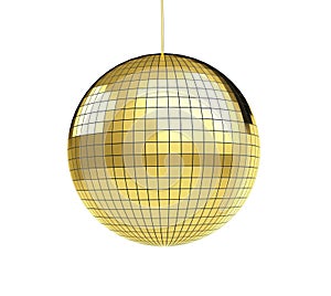 Gold disco discoball