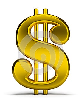 Gold dollar sign