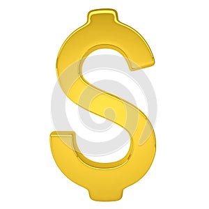 Gold dollar sign