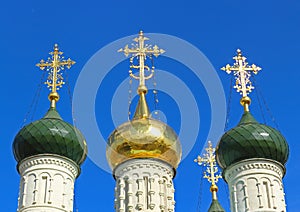 Gold domes Orthodox church