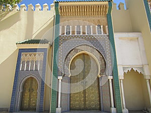 Gold doors of Royal palace, Fes, Morocco