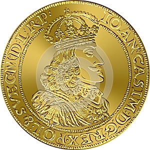 Gold double ducat of John II Casimir Vasa