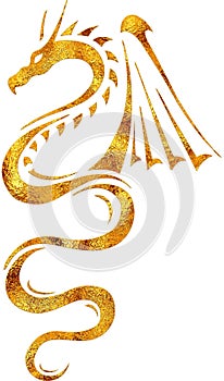 Gold Dragon - Digital Painting