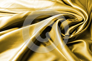 Gold drape satin