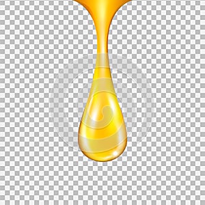 Gold drop of oil essence.