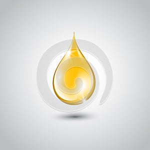 Gold drop of oil essence.