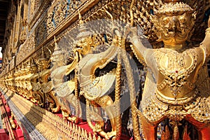 Gold Eagle Sculptures at the Grand Palace, Bangkok photo