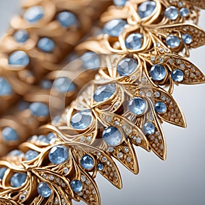 gold earrings with blue diamonds or gems