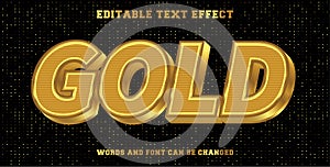 gold editable text effect style