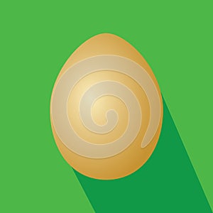 Gold Egg flat design icon vector eps 10