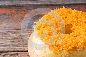 Gold Egg Yolk Thread Cakes, Thai call 'Cake Foi Tong