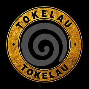 Gold Emblem of Tokelau Map