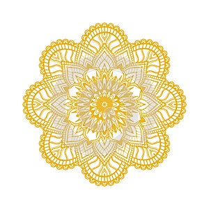 Gold ethnic mandala pattern background