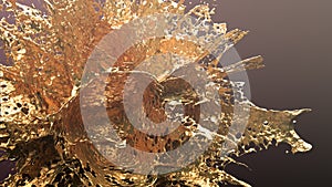 Gold explosion splash