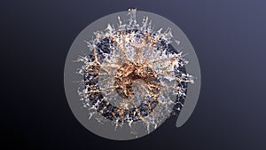 Gold explosion splash