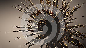 Gold explosion splash