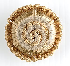 Gold Fabric Button