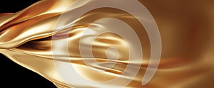 Gold fabric texture background 3D render