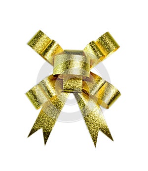 Gold fancy gift bow