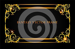 Gold fantasy frame