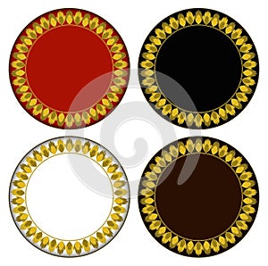 Gold fire circle frame