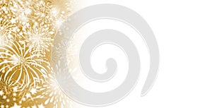 Gold fireworks background