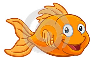 Gold Fish or Goldfish Cartoon Character