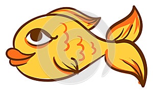 Gold fish, illustration, vector