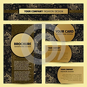 Gold fish pattern corporate identity design