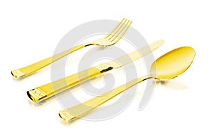 Gold flatware