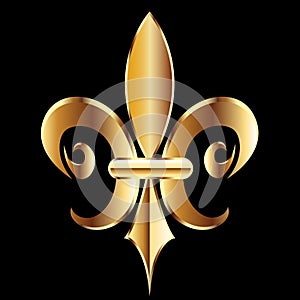 Gold Fleur De Lis photo