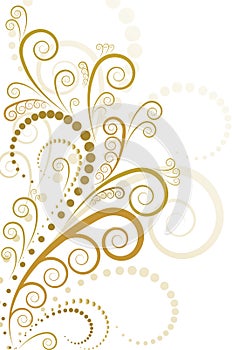 Gold floral design