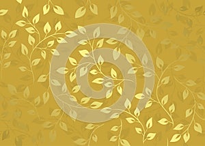 Gold floral floral pattern - vector