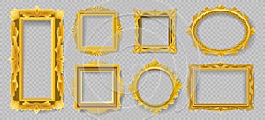 Gold floral picture frames