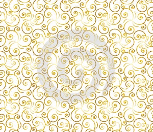 Gold flourish seamless pattern design for celebration and festive occasions