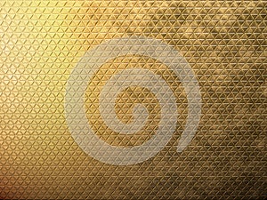 Gold foil background with light reflections. Golden textured wall 3D rendering