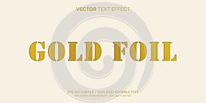 gold foil paper editable text effect photo