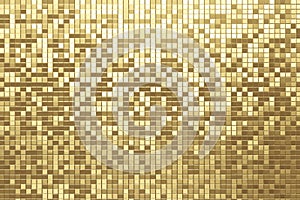 Gold foil square textured background