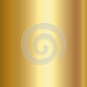 Gold foil texture background. Realistic golden vector metal gradient template photo