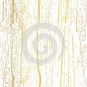 Gold foil wood texture seamless vector pattern. Wooden vertical grain texture. Metallic golden shiny abstract background