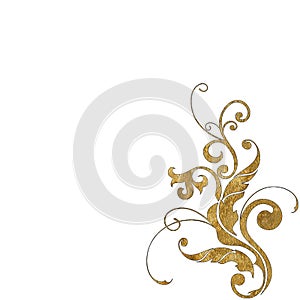 Gold foliage background