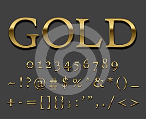 Gold font